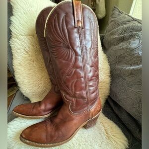 Dingo vintage Acme Western brown burgundy western Boots 9.5 D